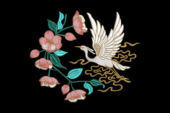 Cranes and Blossoms: A Graceful Embroidery Review
