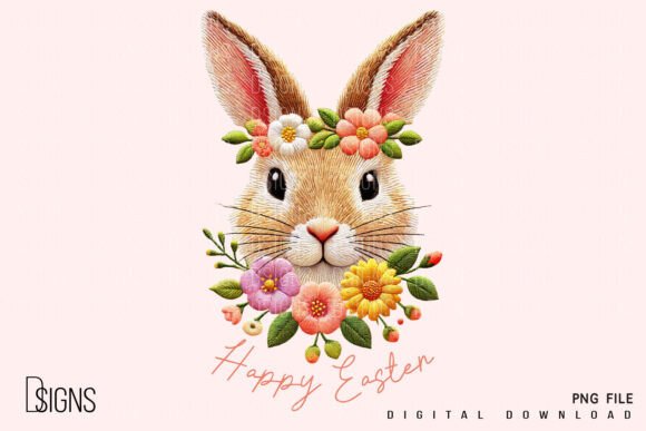 Easter Bunny Spring Flowers Embroidery Design Review