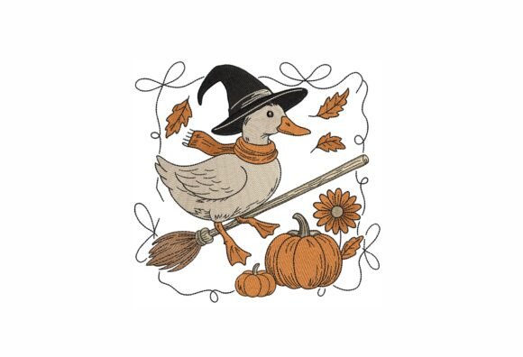 Fall Witch Duck Embroidery Design: A Designer Review
