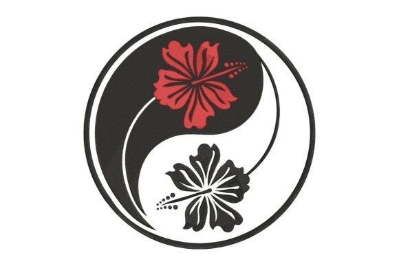 Hibiscus Flower Yin Yang Embroidery Design Review