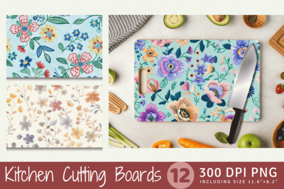 Pastel Embroidery Flowers Cutting Boards: A Designer Review