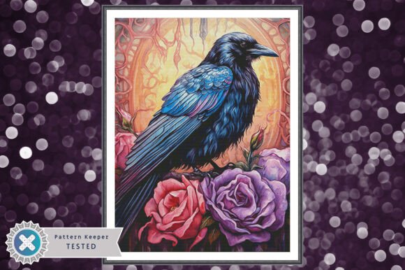 Raven Roses Cross Stitch Pattern Review for Holiday