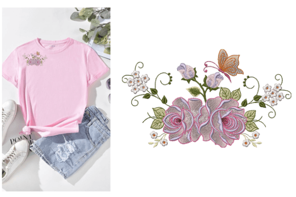 Roses and Butterfly Embroidery: A Seller’s Review