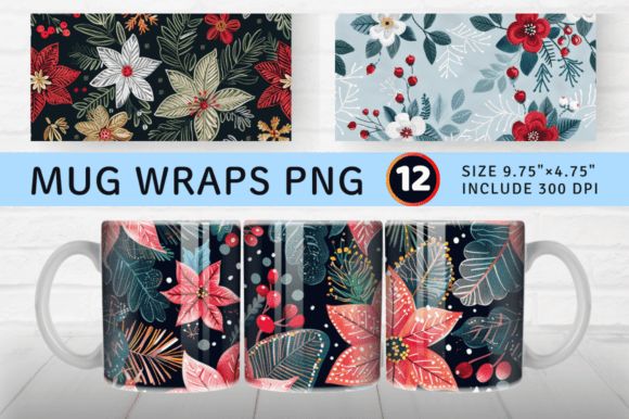 Winter Embroidery Flowers Mug Wrap: A Designer’s Review